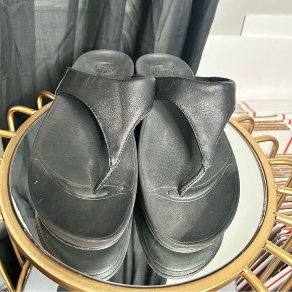 FITFLOP LULU Leather Toe-Post Sandals - Picture 4 of 7